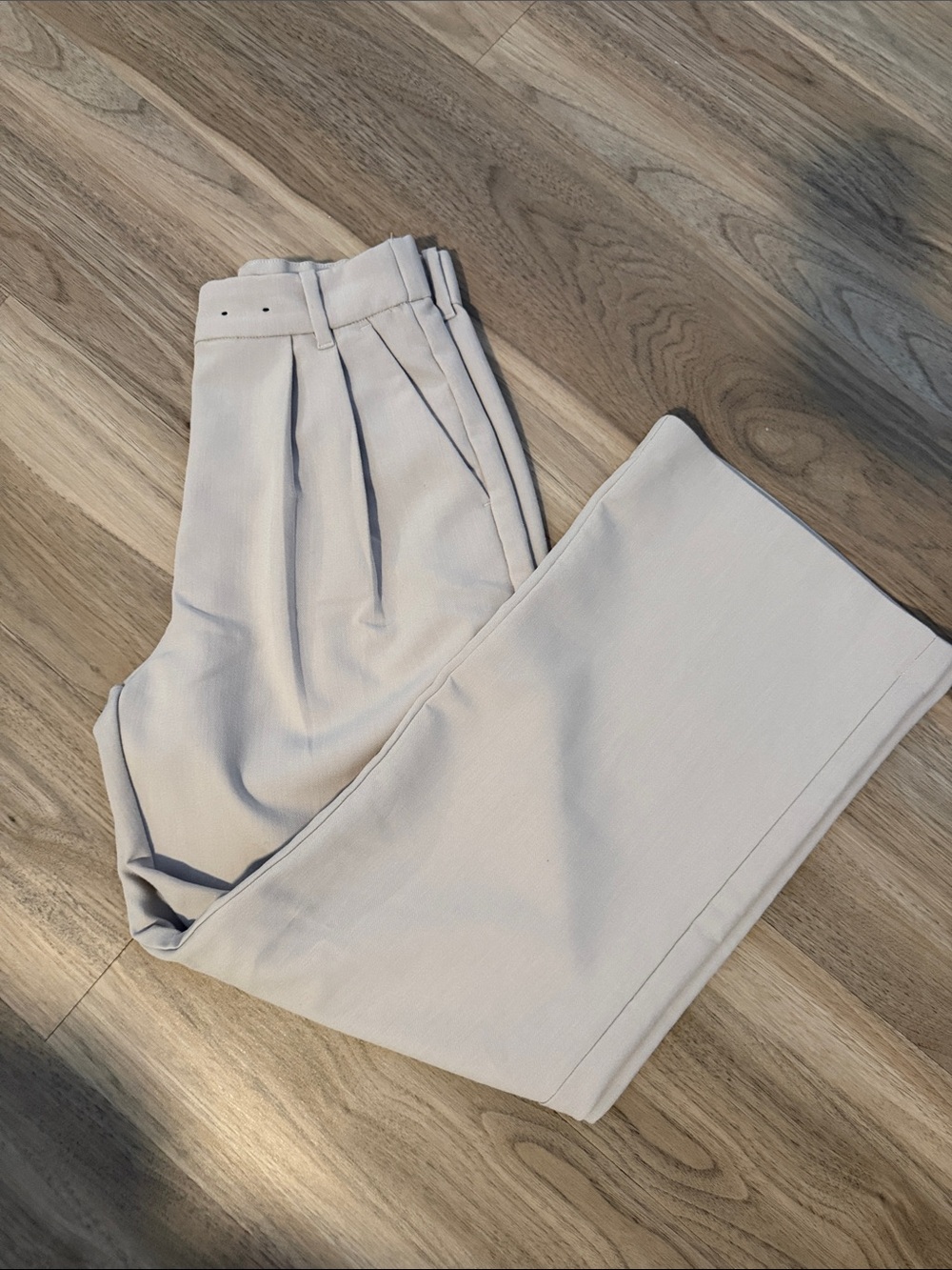 Abercrombie & Fitch Women’s Light Beige Sloan Wide-leg Dress Pants